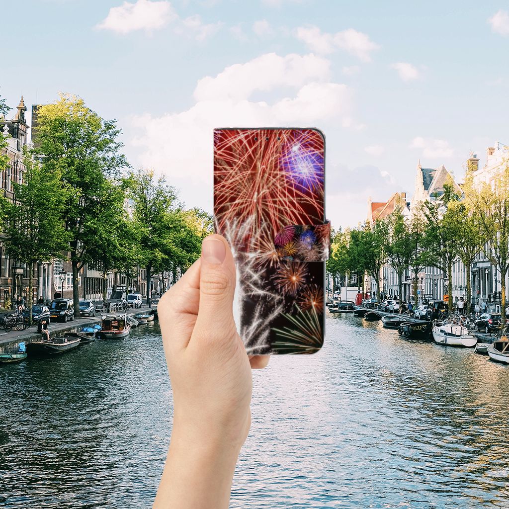 Alcatel 1S 2020 Wallet Case met Pasjes Vuurwerk