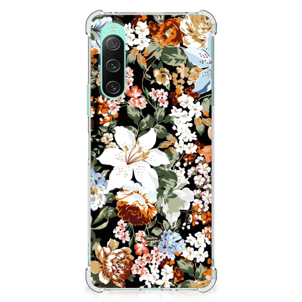 Case voor Sony Xperia 10 V Dark Flowers