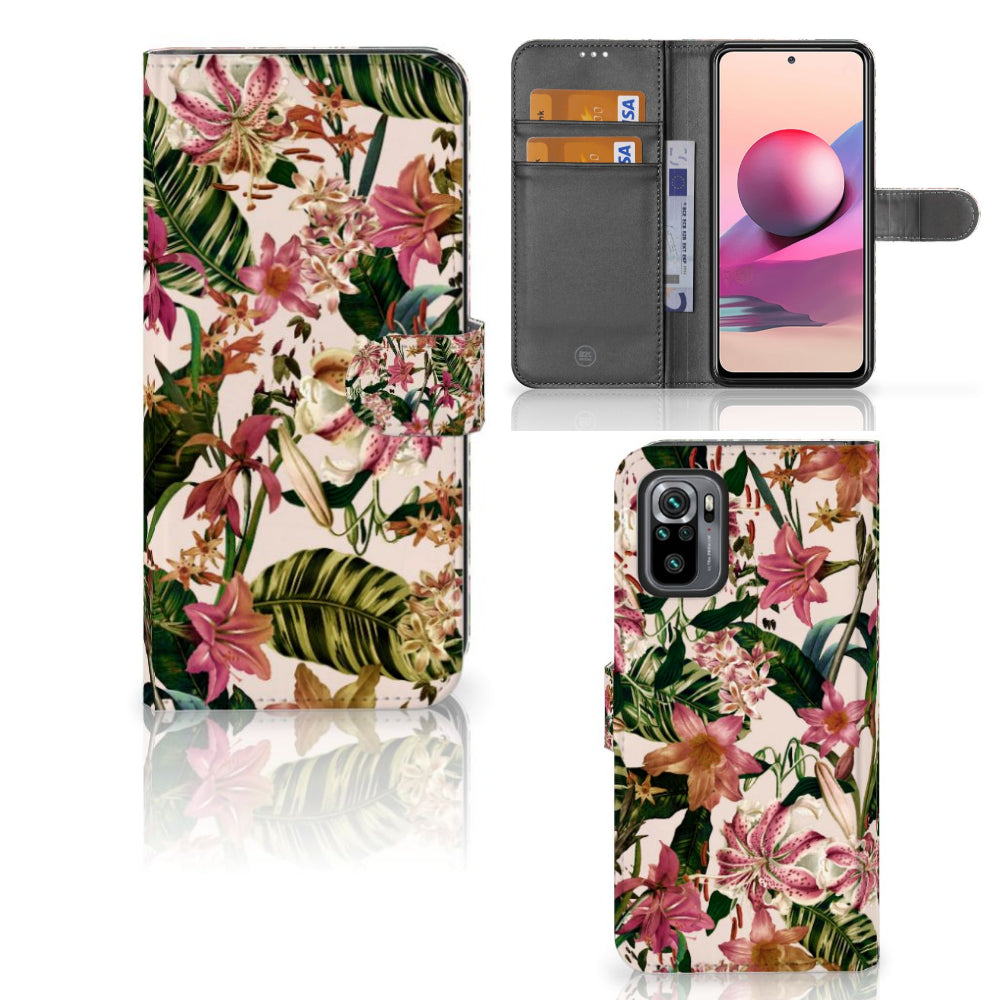 Xiaomi Redmi Note 10S | 10 4G | Poco M5s Hoesje Flowers