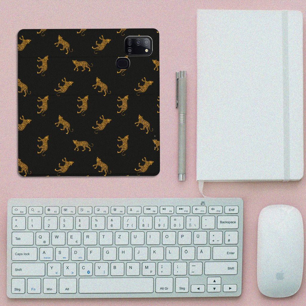 Hoesje maken voor Samsung Galaxy A21s Leopards - B2C Telecom