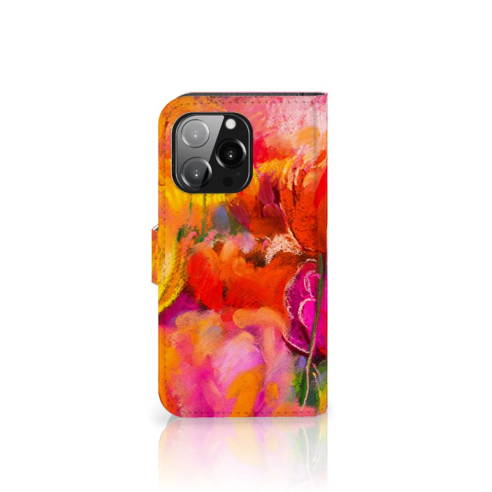 Hoesje iPhone 13 Pro Tulips met kleurrijk tulpen ontwerp 🌷
