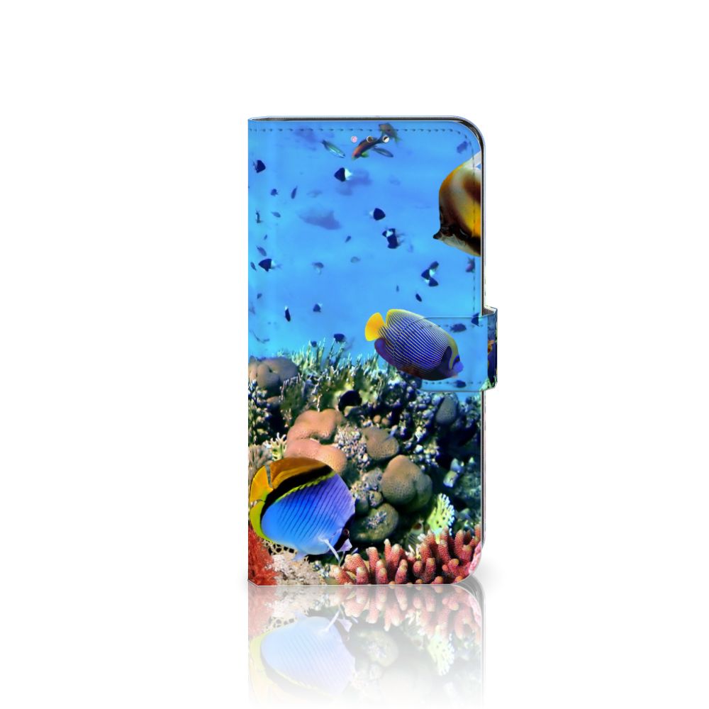 Samsung Galaxy A32 4G Telefoonhoesje met Pasjes Vissen vissen koraal onderwater design voorkant