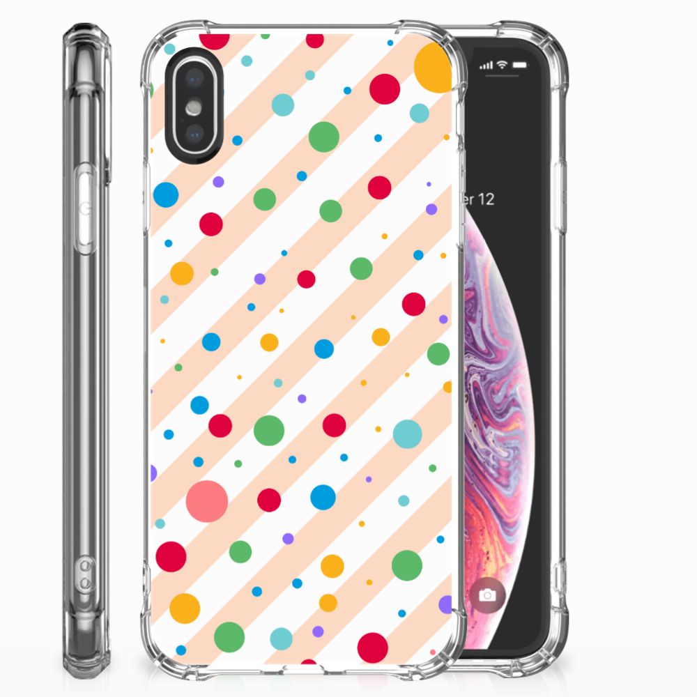 Apple iPhone X | Xs Doorzichtige Silicone Hoesje Dots