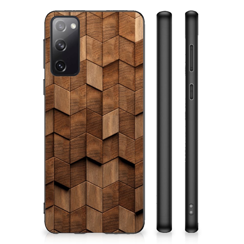 Grip Case voor Samsung Galaxy S20 Wooden Cubes