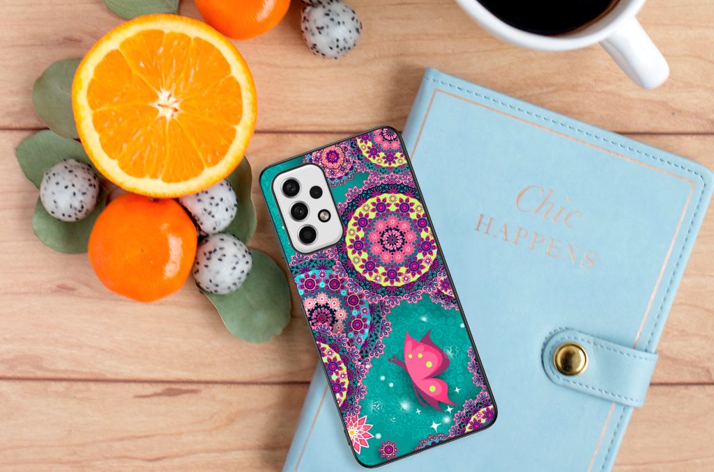 Samsung Galaxy A23 Leuk Telefoonhoesje Cirkels en Vlinders B2C Telecom