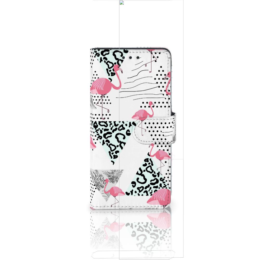 Huawei Ascend P8 Lite Telefoonhoesje met Pasjes Flamingo Triangle