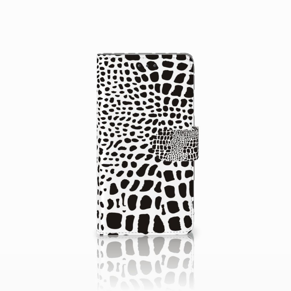 Samsung Galaxy J7 2016 Telefoonhoesje met Pasjes Slangenprint