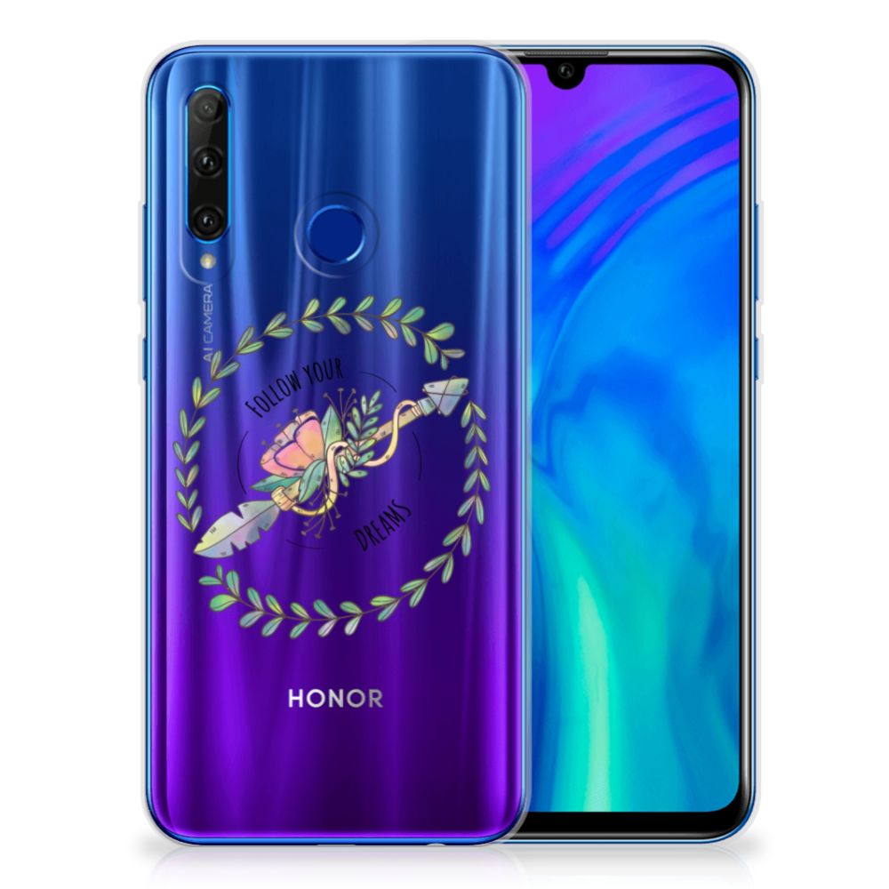 Honor 20 Lite Telefoonhoesje met Naam Boho Dreams