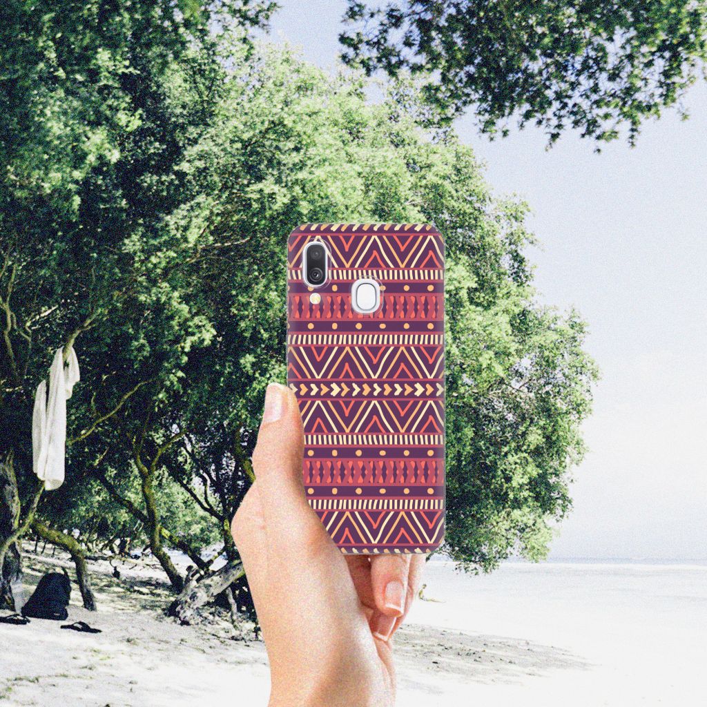 Samsung Galaxy A40 TPU bumper Aztec Paars