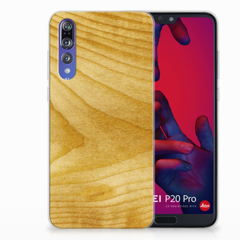 Huawei P20 Pro Bumper Hoesje Licht Hout