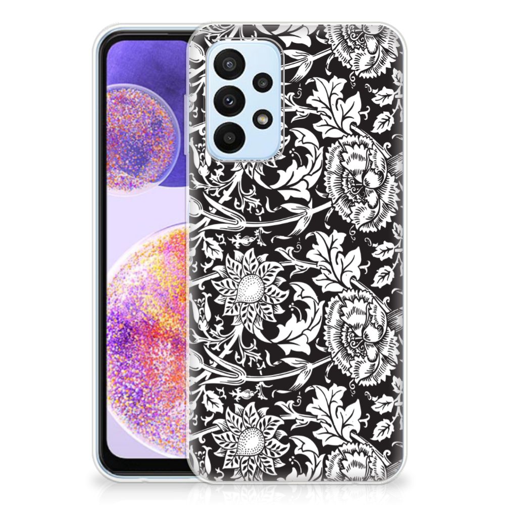 Samsung Galaxy A23 TPU Case Black Flowers B2C Telecom