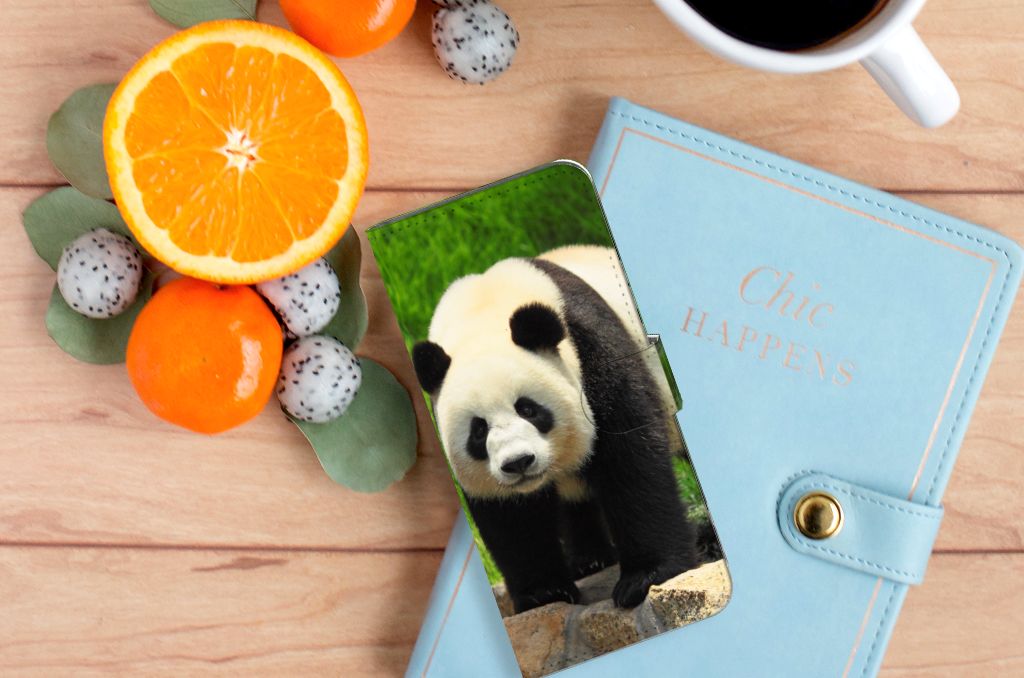 Xiaomi Redmi 10C Telefoonhoesje met Pasjes Panda