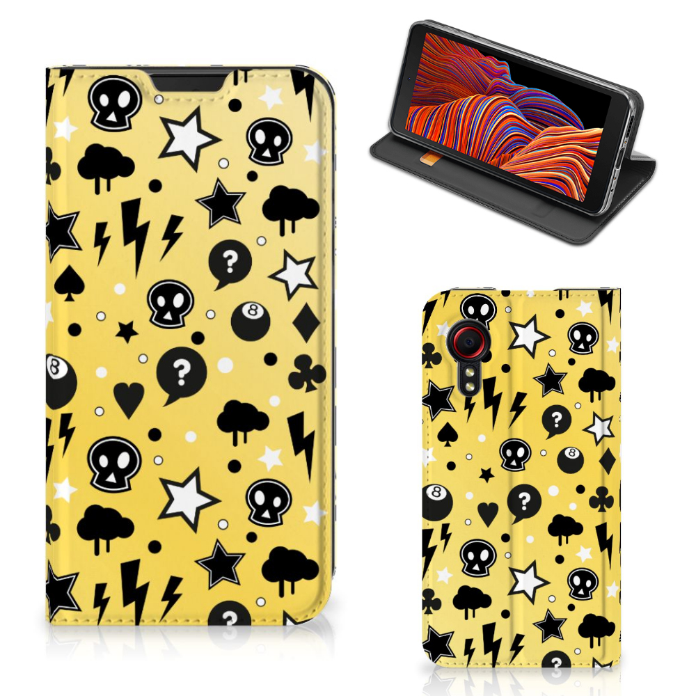 Mobiel BookCase Samsung Galaxy Xcover 5 Punk Geel - B2C Telecom