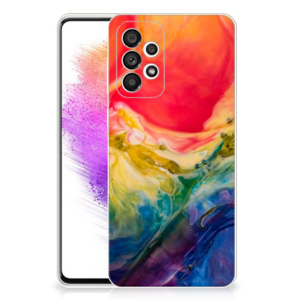 Hoesje maken Samsung Galaxy A73 5G Watercolor Dark B2C Telecom