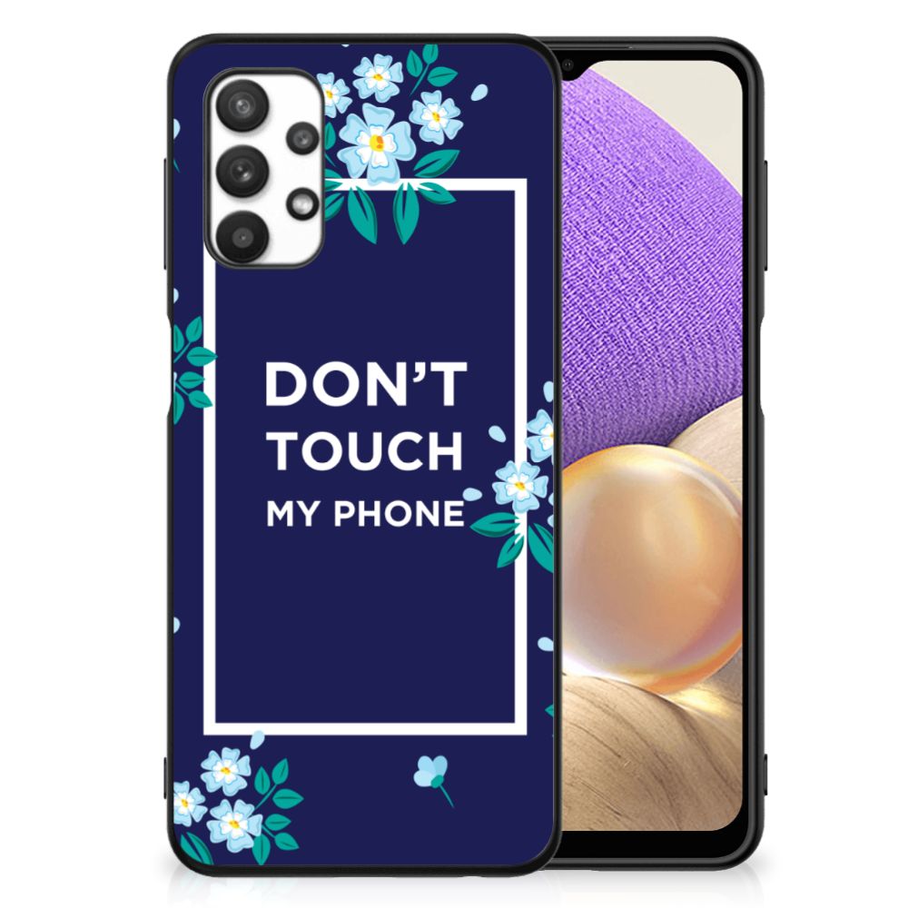Samsung Galaxy A32 5G Telefoon Hoesje Flowers Blue DTMP B2C Telecom