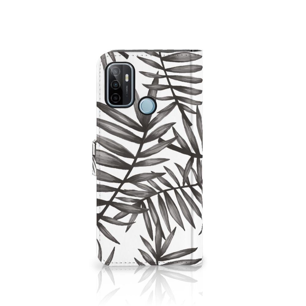OPPO A53 | OPPO A53s Hoesje Leaves Grey