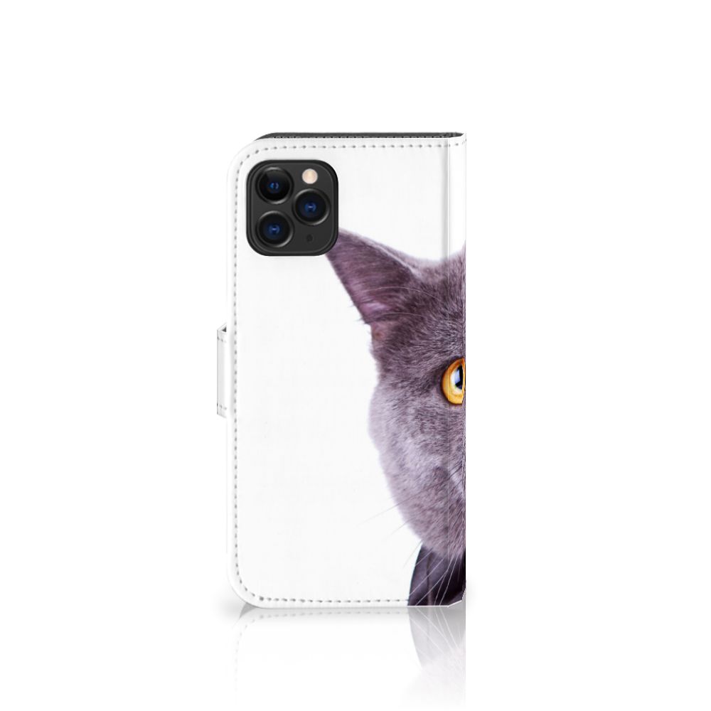 Apple iPhone 11 Pro Telefoonhoesje met Pasjes Kat