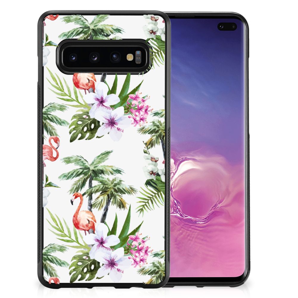 Samsung Galaxy S10+ Back Cover Flamingo Palms