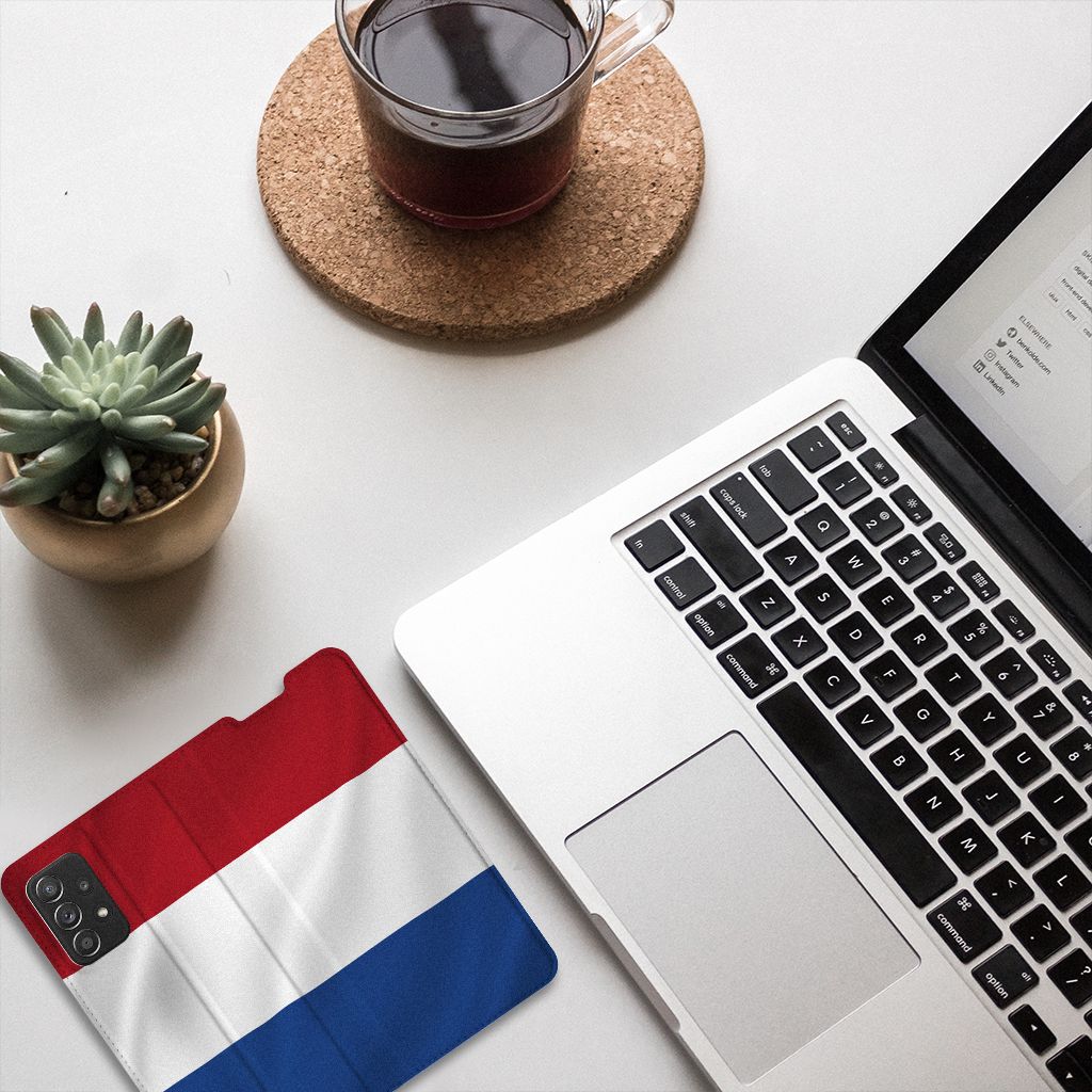 Samsung Galaxy A52 Standcase Nederlandse Vlag - B2C Telecom