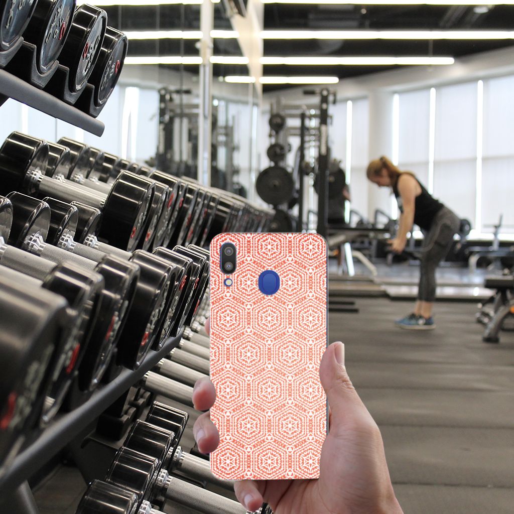 Samsung Galaxy M20 (Power) TPU bumper Pattern Orange