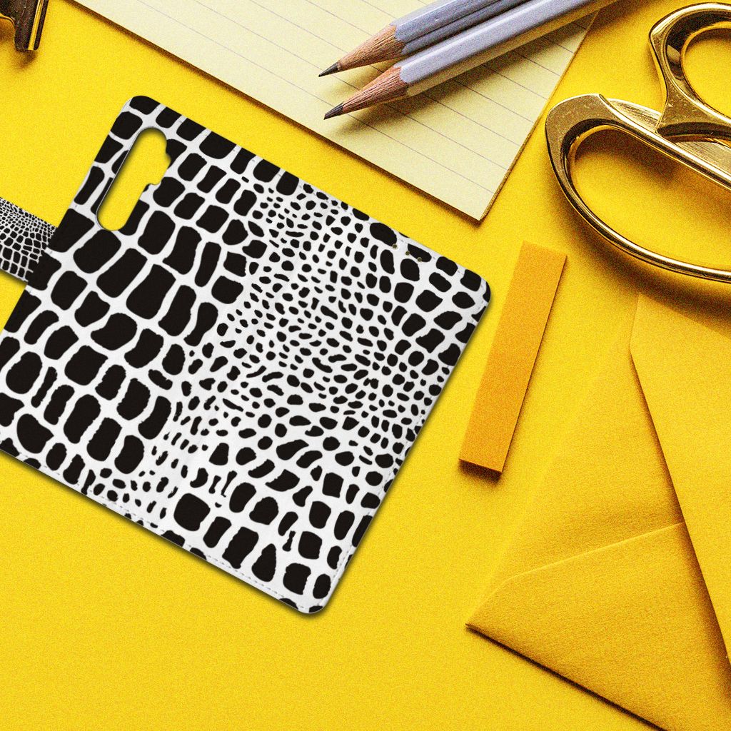 Xiaomi Mi Note 10 Lite Telefoonhoesje met Pasjes Slangenprint