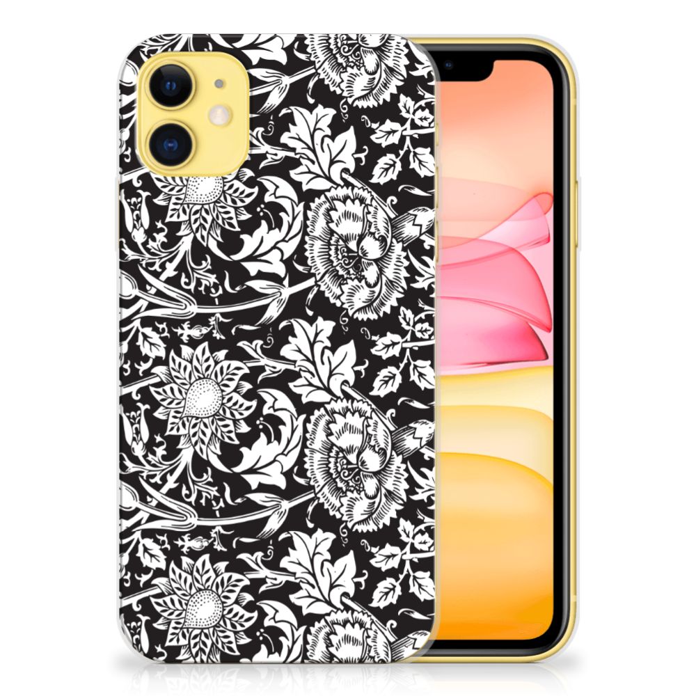Apple iPhone 11 TPU Case Black Flowers