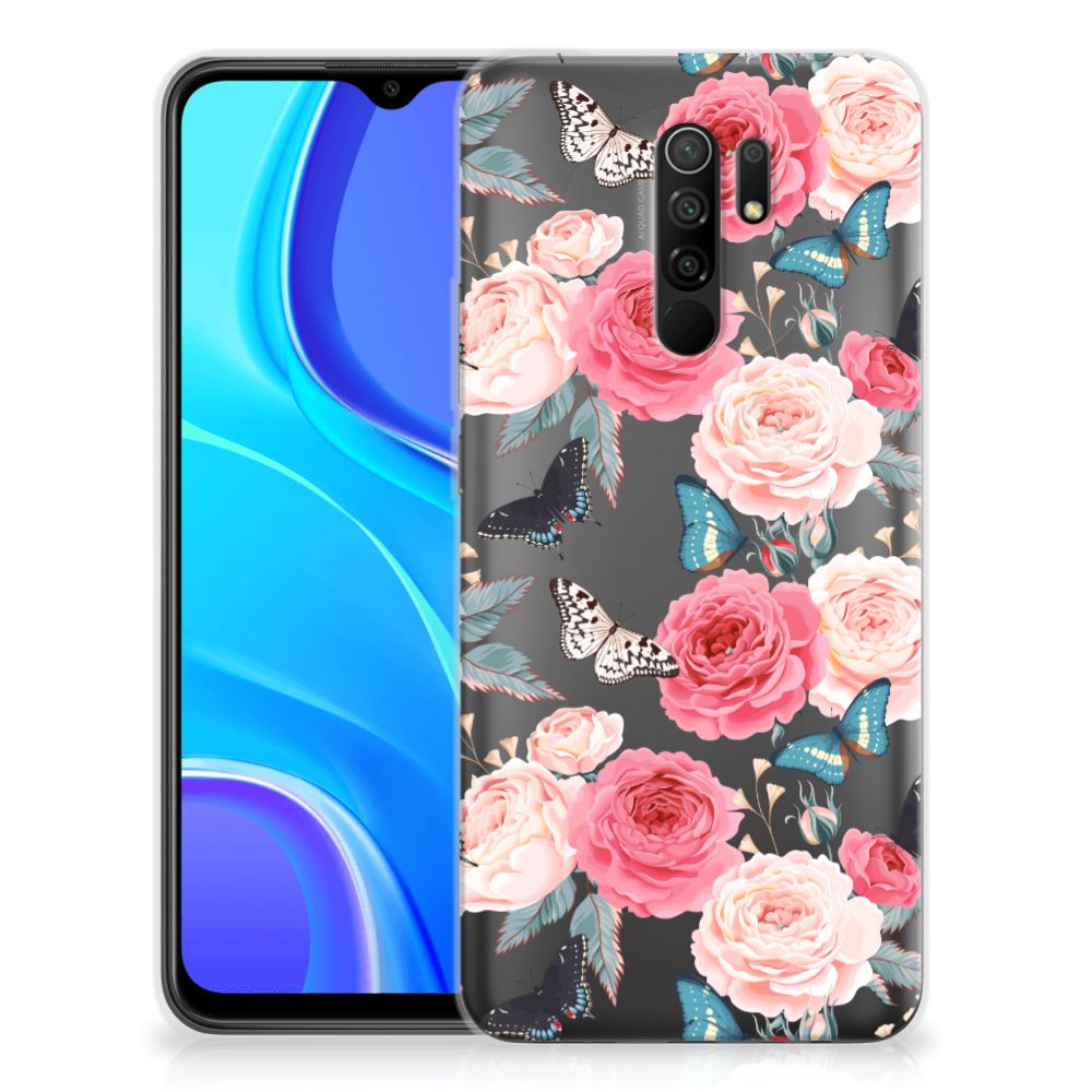 Xiaomi Redmi 9 TPU Case Butterfly Roses B2C Telecom