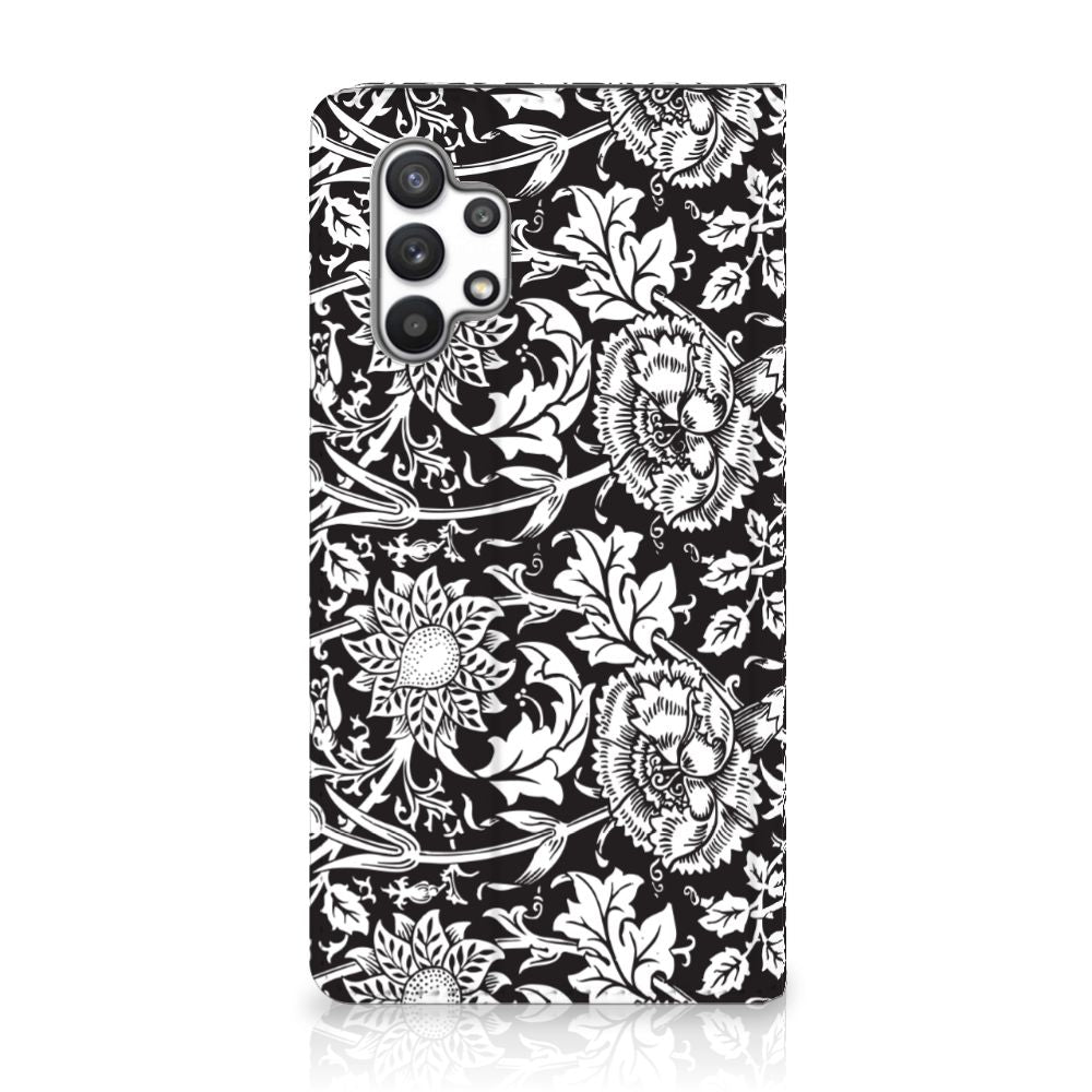 Samsung Galaxy A32 4G | A32 5G Enterprise Editie Smart Cover Black Flowers - B2C Telecom