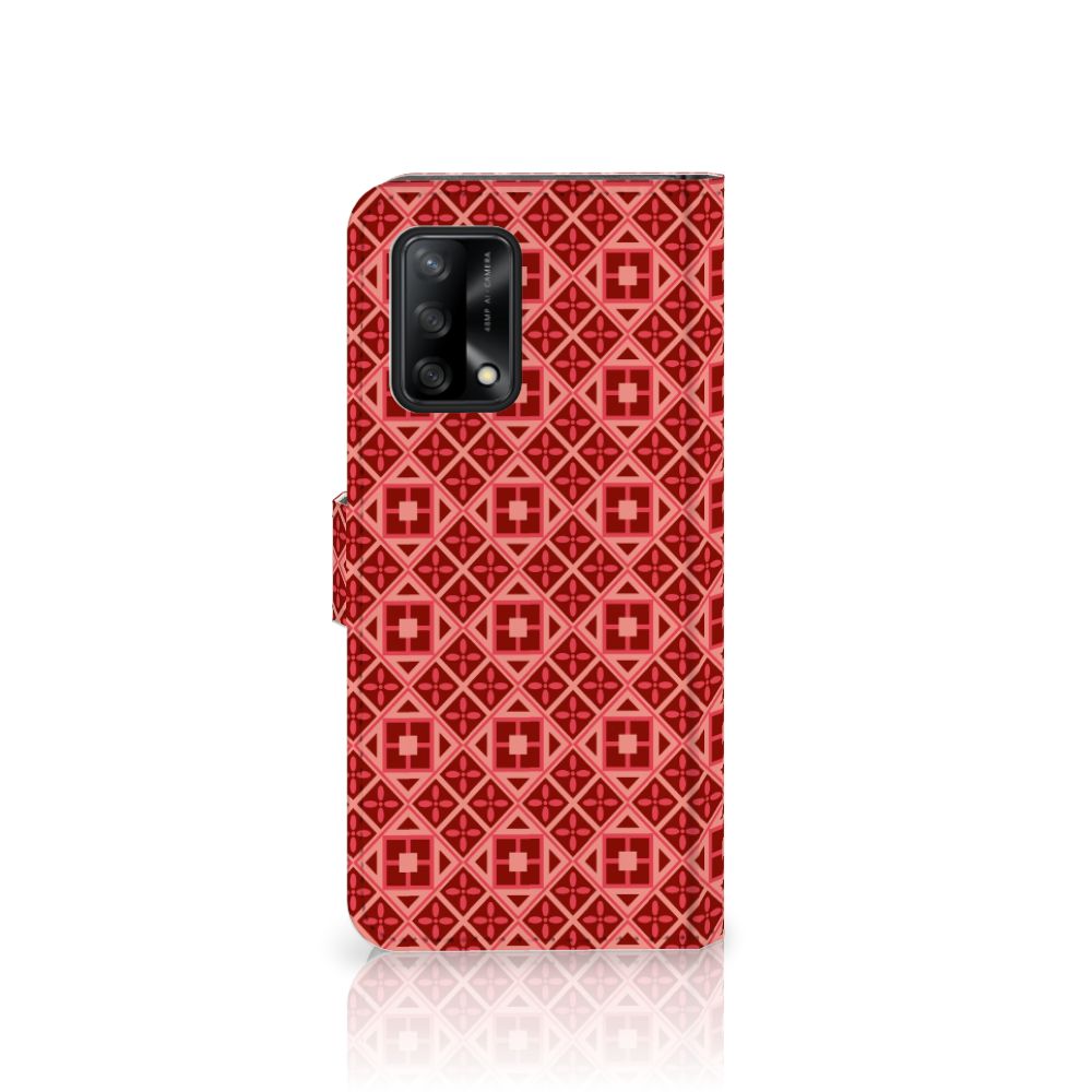 OPPO A74 4G Telefoon Hoesje Batik Rood