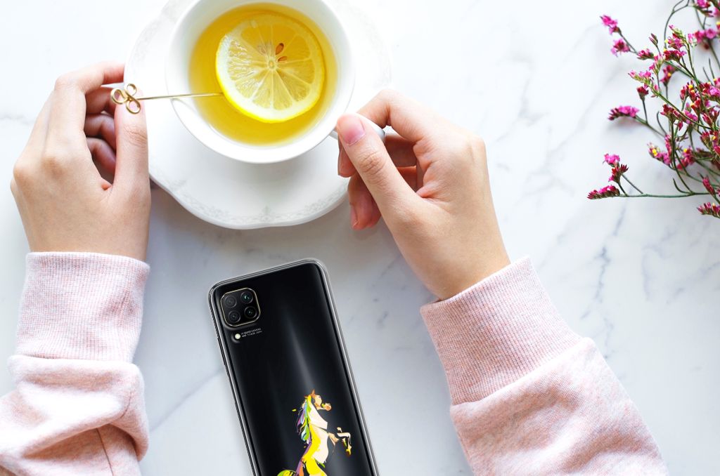 Huawei P40 Lite Telefoonhoesje met Naam Horse Color