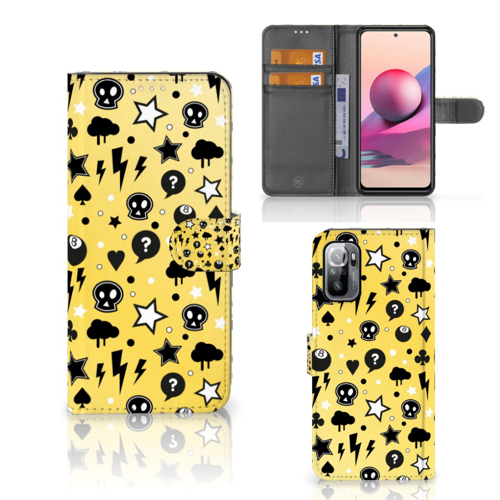 Telefoonhoesje met Naam Xiaomi Redmi Note 10/10T 5G | Poco M3 Pro Punk Geel