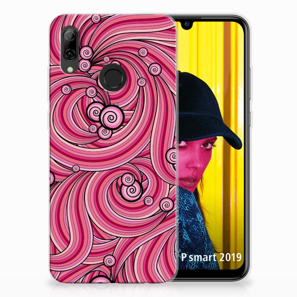 Huawei P Smart 2019 Hoesje maken Swirl Pink