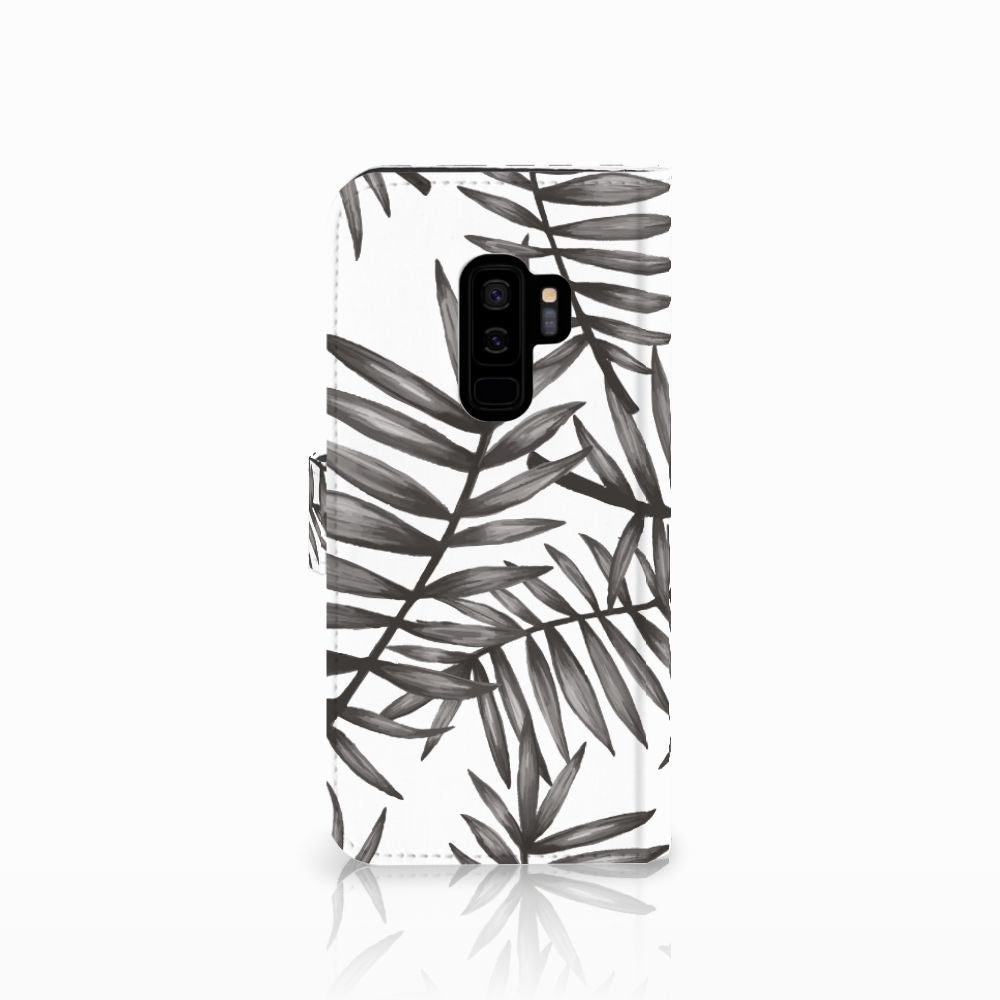 Samsung Galaxy S9 Plus Hoesje Leaves Grey