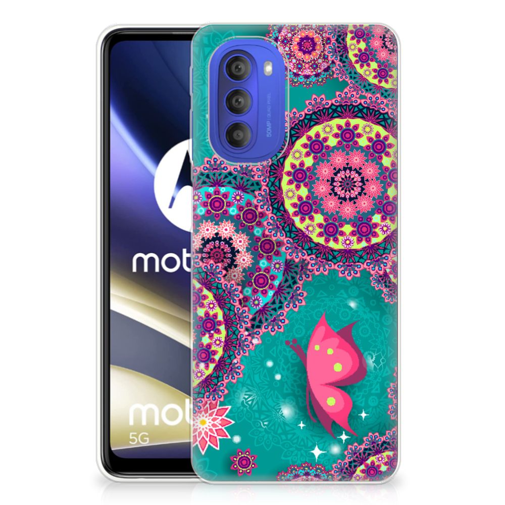 Motorola Moto G51 5G Hoesje maken Cirkels en Vlinders