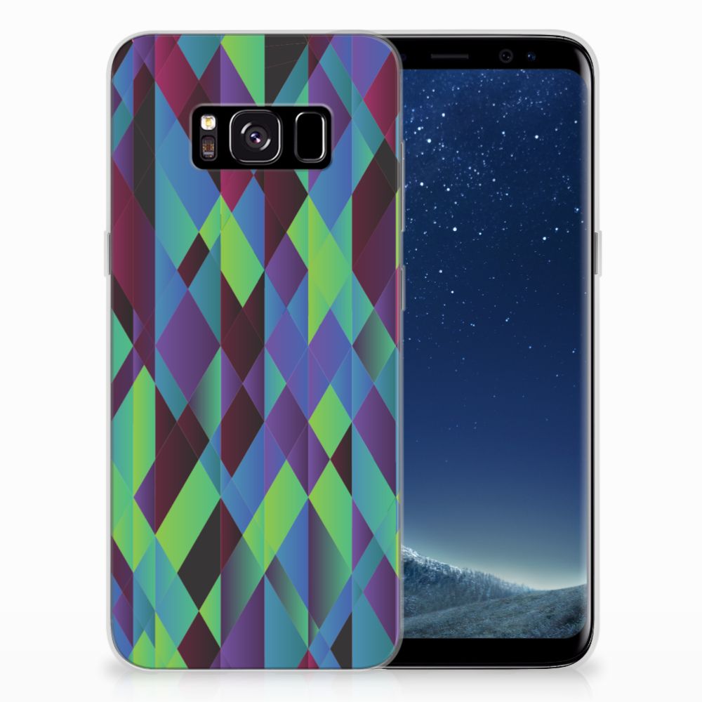 Samsung Galaxy S8 TPU Hoesje Abstract Green Blue