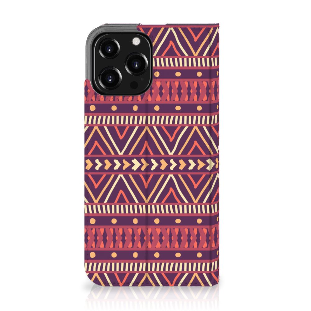 iPhone 13 Pro Max Hoesje met Magneet Aztec Paars - B2C Telecom