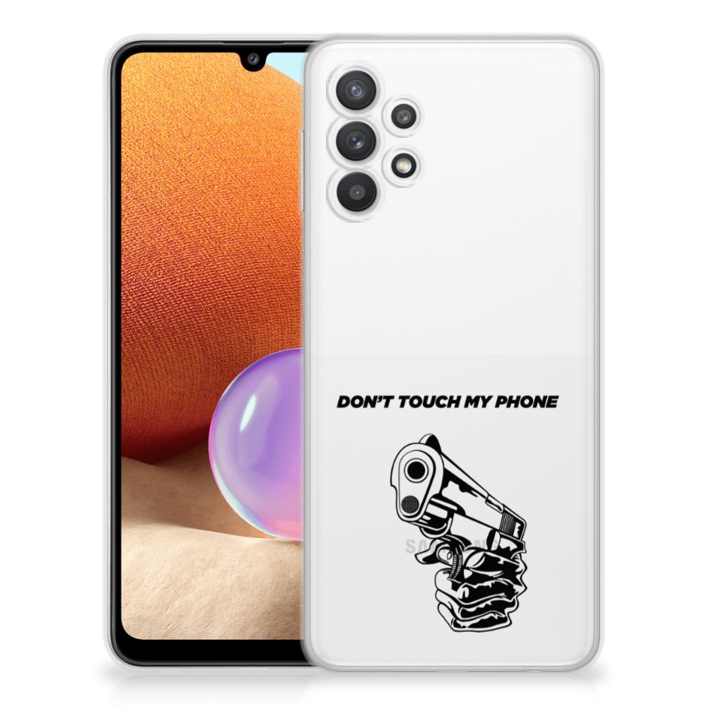 Samsung Galaxy A32 4G | A32 5G Enterprise Editie Silicone-hoesje Gun Don't Touch My Phone B2C Telecom