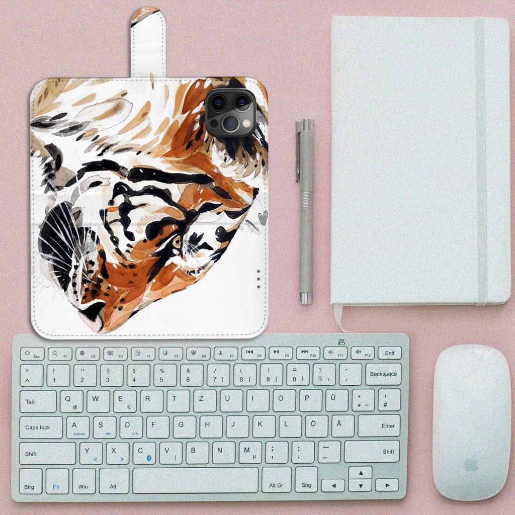 Hoesje Apple iPhone 12 Pro Max Watercolor Tiger