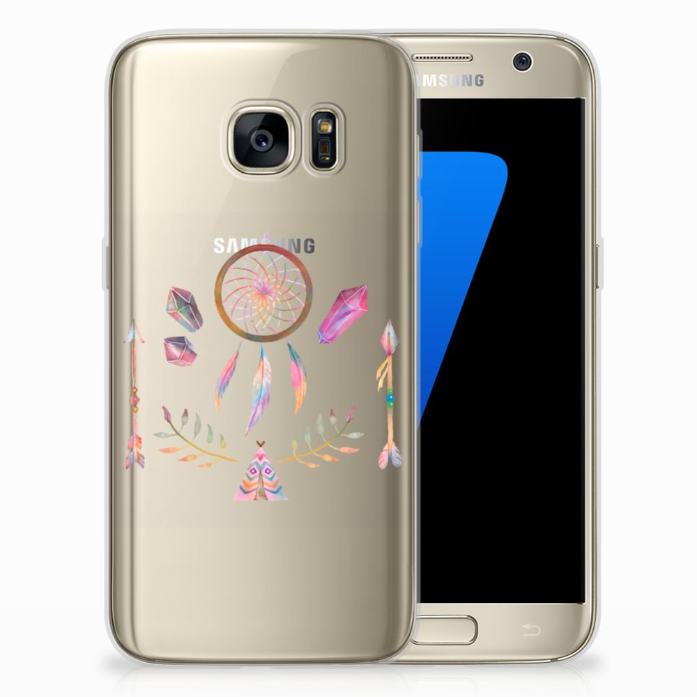 Samsung Galaxy S7 Telefoonhoesje met Naam Boho Dreamcatcher