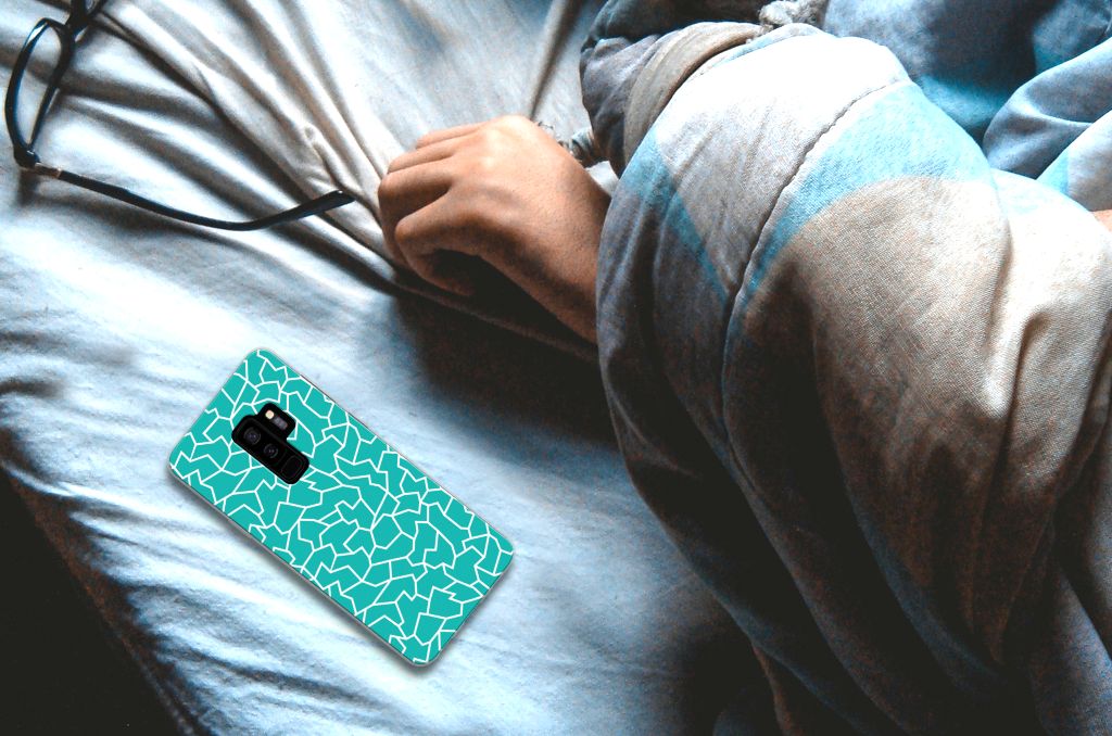 Samsung Galaxy S9 Plus Hoesje maken Cracks Blue
