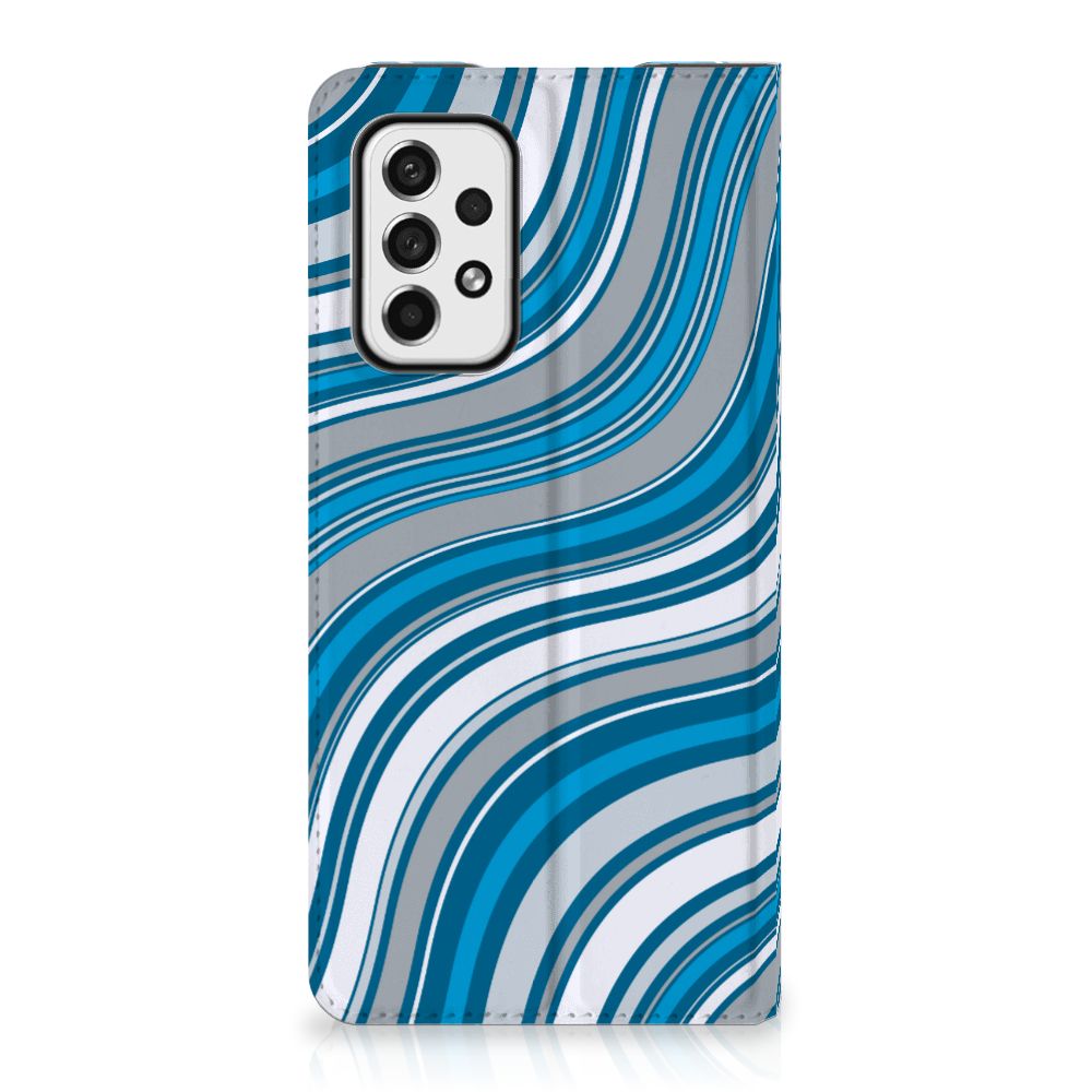 Samsung Galaxy A73 Hoesje met Magneet Waves Blue - B2C Telecom
