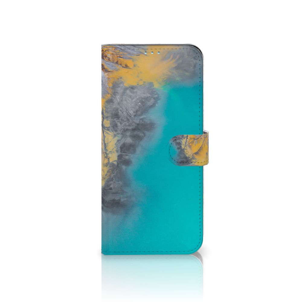 Motorola Moto G9 Power Bookcase Marble Blue Gold