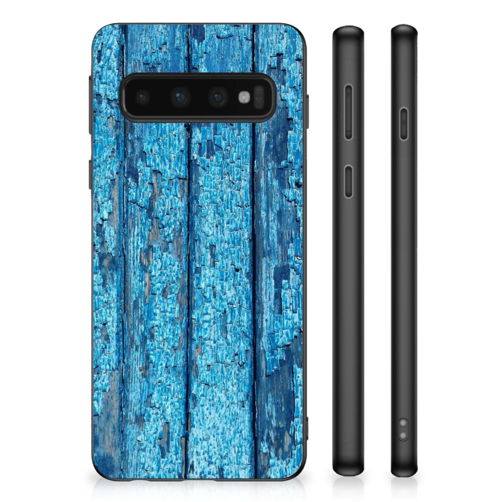 Samsung Galaxy S10 Grip Case Wood Blue