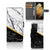 Samsung Galaxy S21 Ultra Bookcase Marmer Wit Zwart - Origineel Cadeau Man