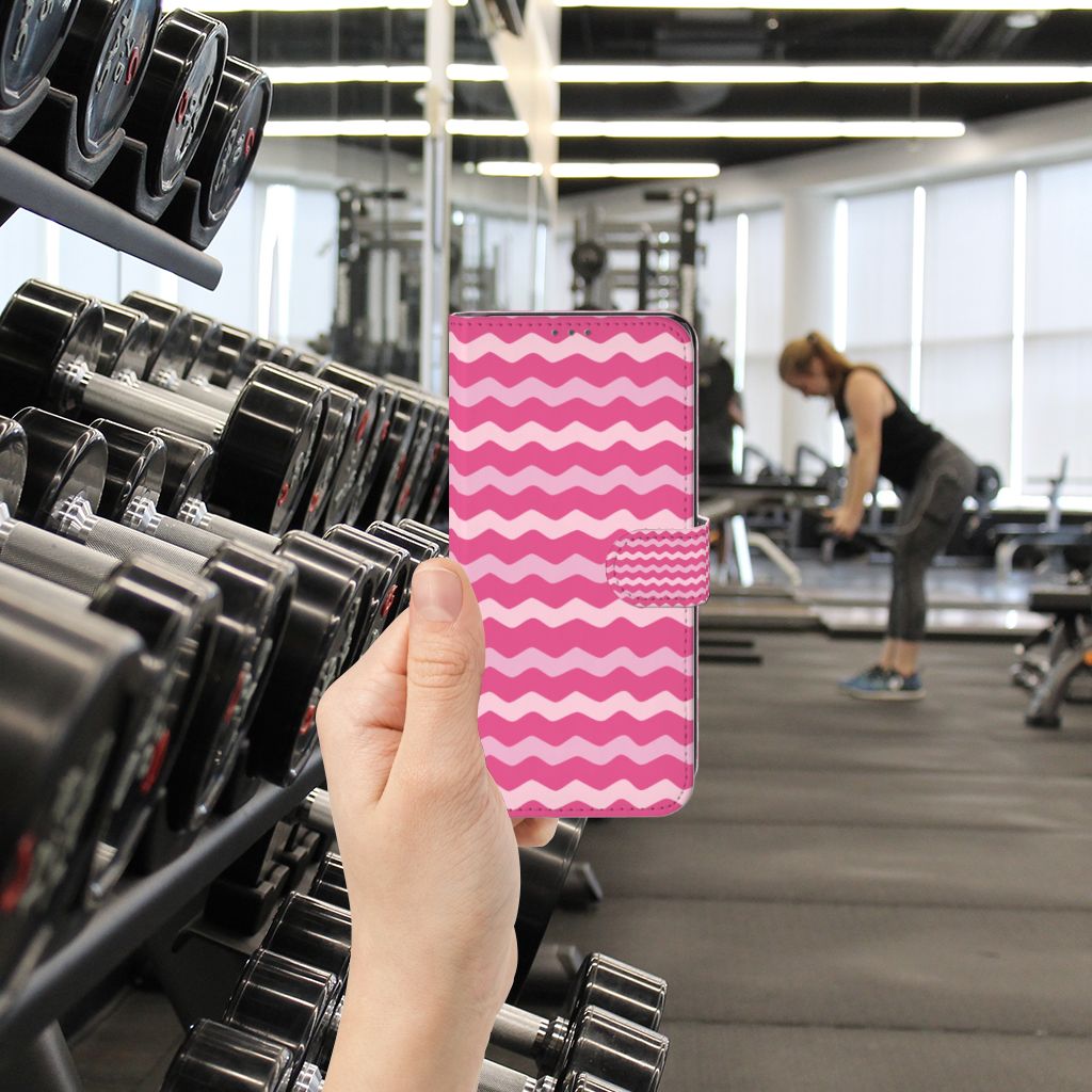 Samsung Galaxy A32 5G Telefoon Hoesje Waves Pink