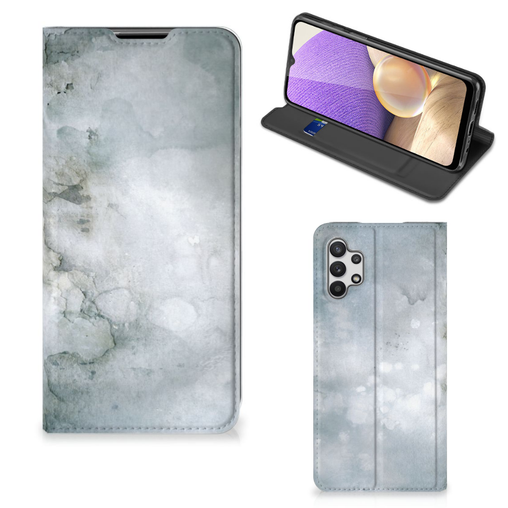 Bookcase Samsung Galaxy A32 5G Painting Grey - B2C Telecom