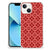 iPhone 13 mini Doorzichtige Silicone Hoesje Batik Rood met uniek patroon op een transparante achtergrond.