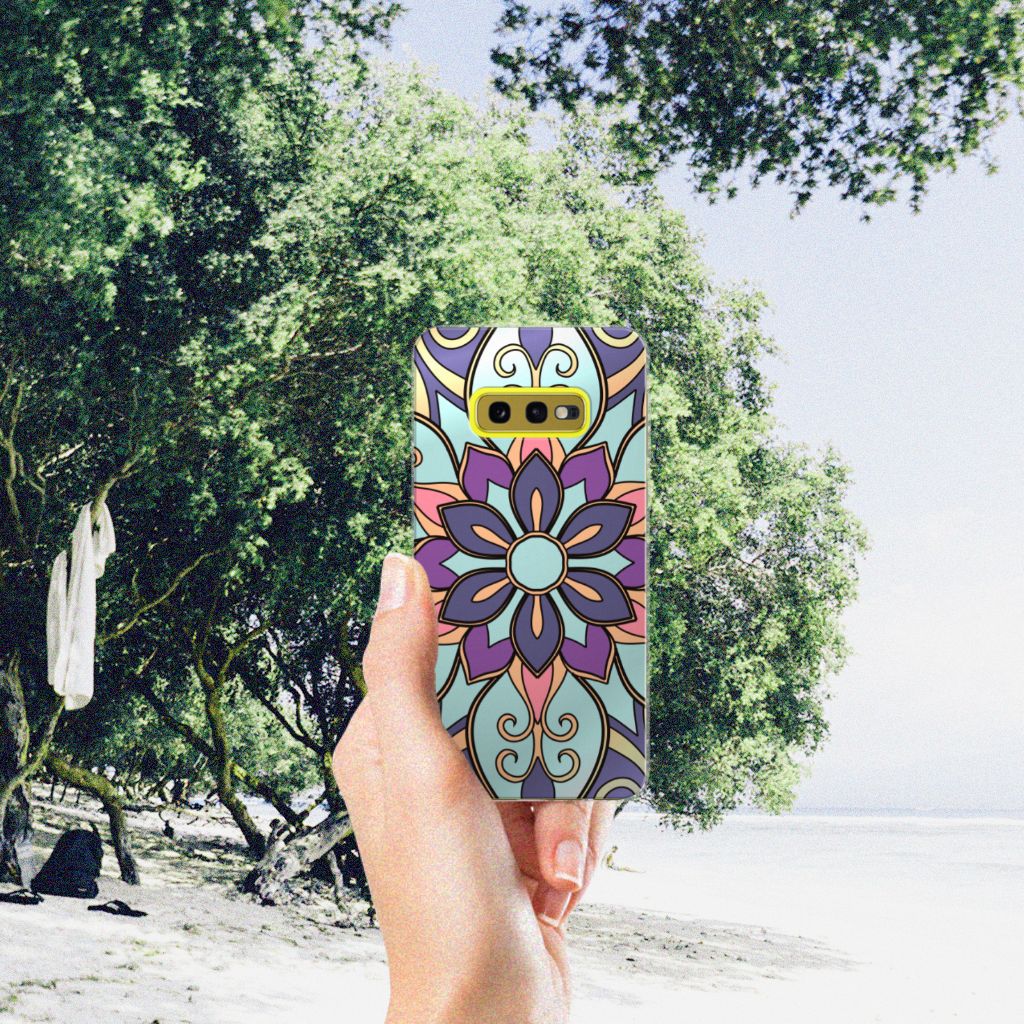 Samsung Galaxy S10e TPU Case Purple Flower
