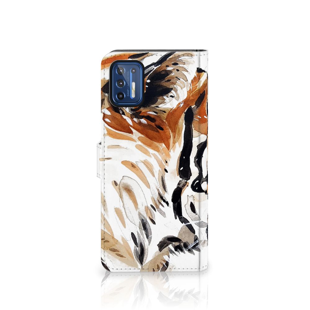 Hoesje Motorola Moto G9 Plus Watercolor Tiger