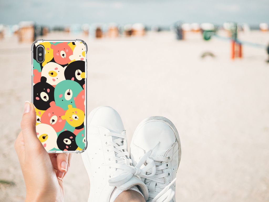 Apple iPhone Xs Max Stevig Bumper Hoesje Bears